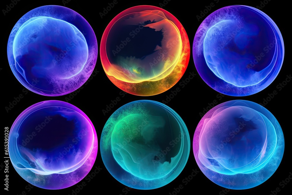 Obraz premium Ozone holes, a natural phenomenon in our atmosphere. AI Generative