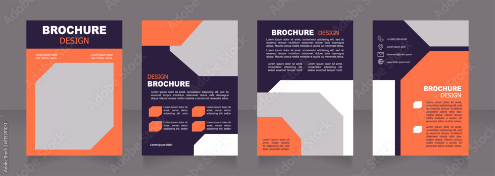 Tourism and hiking for beginners service blank brochure design. Template set with copy space for text. Premade corporate reports collection. Editable 4 paper pages. Arial font used