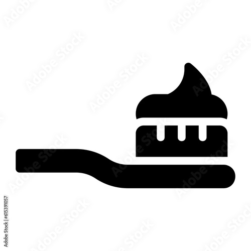 toothbrush glyph icon