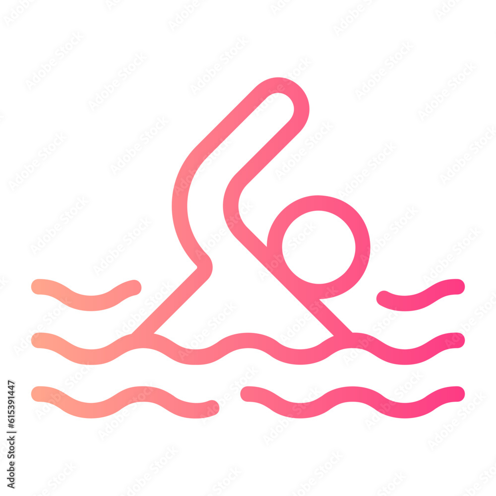 swimming gradient icon swimming gradient icon