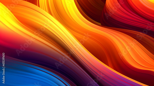abstract colorful background with lines waves created with Generative AI