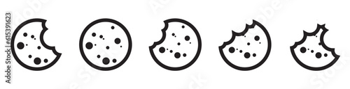 cookies icon bited cookie biscuit