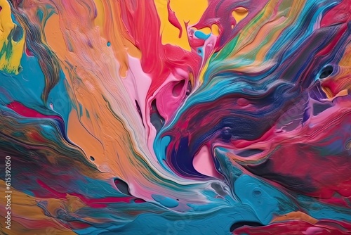 Abstract background from smears of acrylic paint  AI generated 