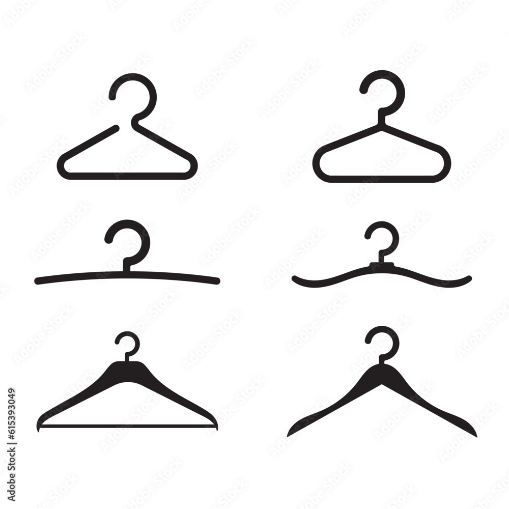 Hanger icon set. Vector illustration