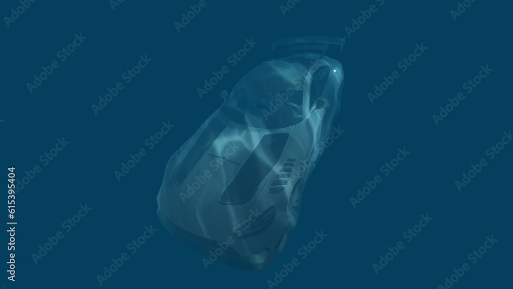 Fototapeta premium sport car underwater