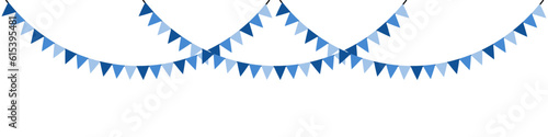 Blue Bunting Flag Garlands For Carnival