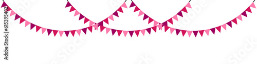Pink Bunting Flag Garlands For Carnival