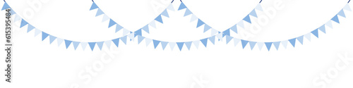 Blue Bunting Flag Garlands For Carnival