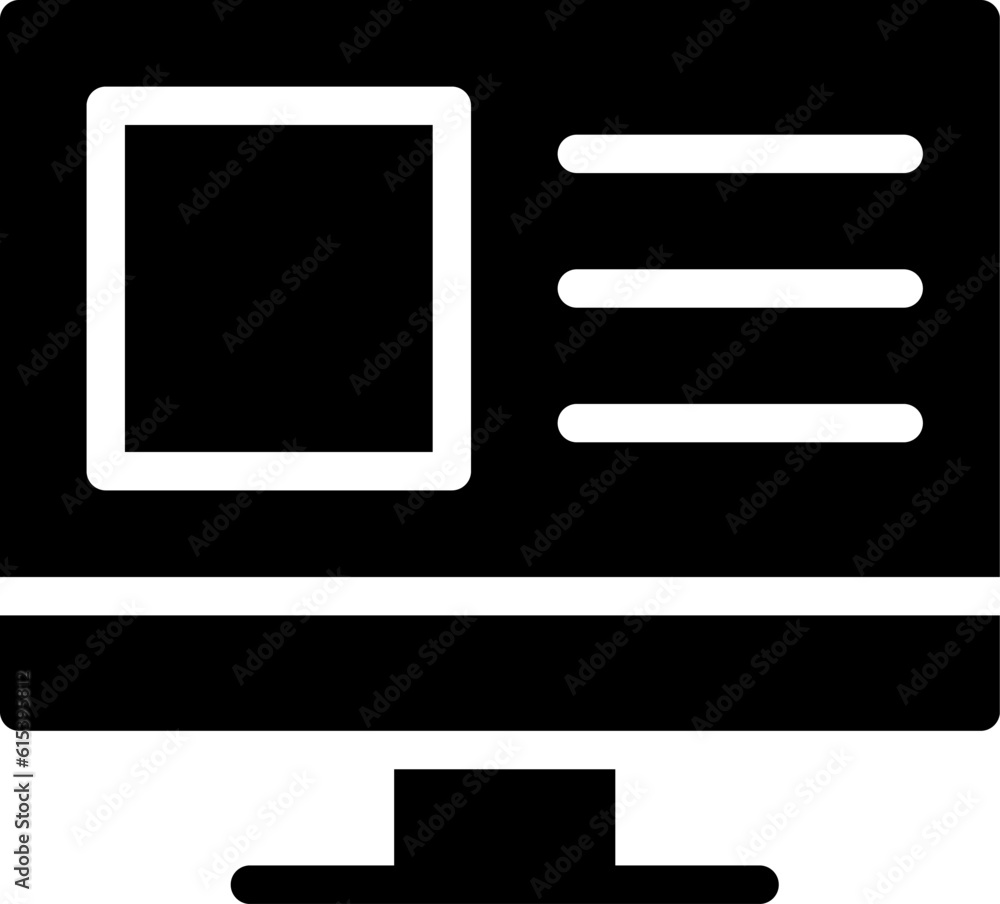 Website for business black glyph icon. Goods and services online. Marketplace and online store. E commerce. Silhouette symbol on white space. Solid pictogram. Vector isolated illustration Website for business black glyph icon. Goods and services online. Marketplace and online store. E commerce. Silhouette symbol on white space. Solid pictogram. Vector isolated illustration