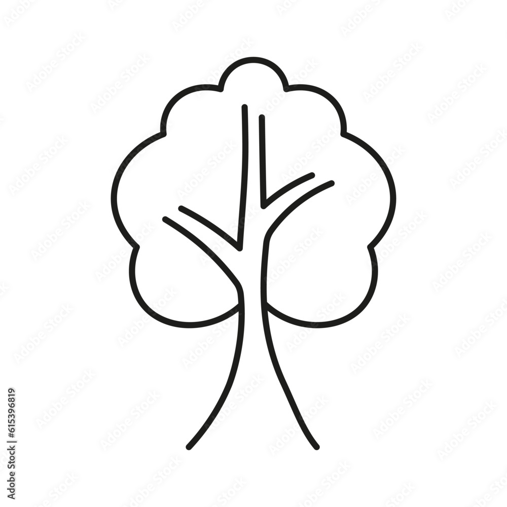 Simple cartoon tree or plant line art. Simple cartoon tree or plant line art.