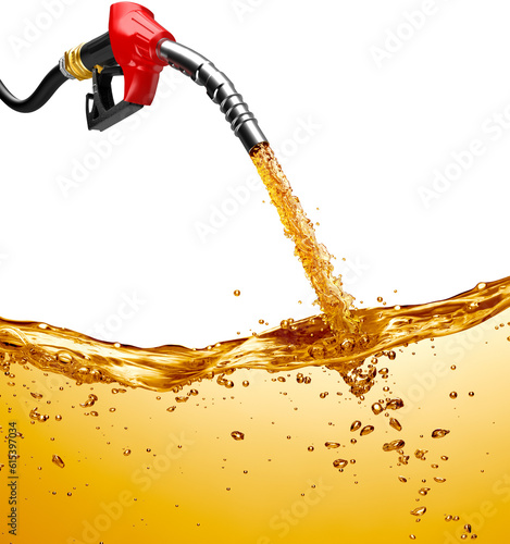 Canvas-taulu Fuel filling up from a gasoline pump