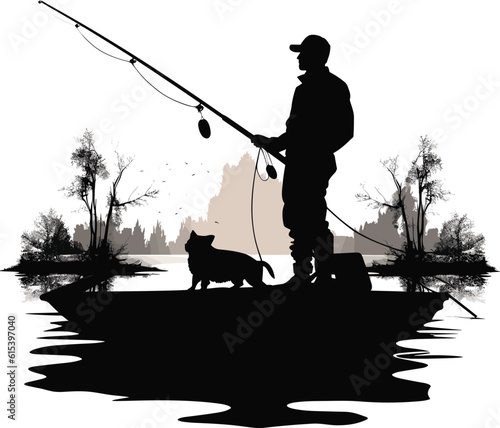 Fishing vector, fish vector art, fishing, cartoon fish, happy fish, sad fish,