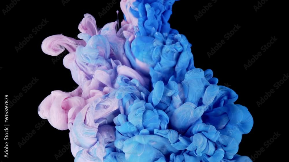 Whispering Ink Textures: Vibrant Cloud Formation in Water with Dynamic Color Mix - Purple, Blue, Pink Whispering Ink Textures: Vibrant Cloud Formation in Water with Dynamic Color Mix - Purple, Blue, Pink