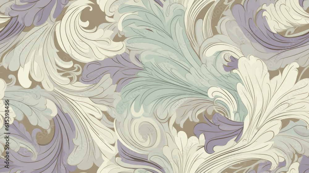 Seamless pattern background inspired by the organic and floral shapes of Art Nouveau design Seamless pattern background inspired by the organic and floral shapes of Art Nouveau design