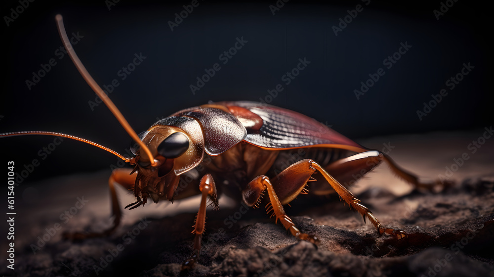 Unveiling the Secrets of Cockroaches, macro. Generative AI Unveiling the Secrets of Cockroaches, macro. Generative AI