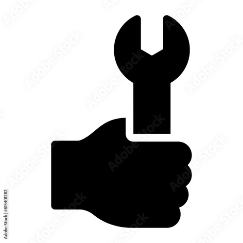 spanner glyph icon