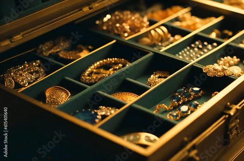 jewelry boxes in a jewelry case