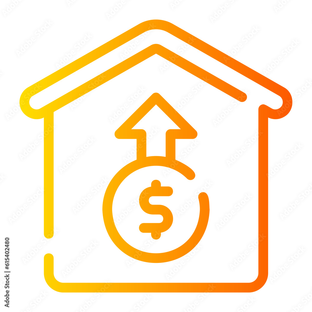 house value gradient icon house value gradient icon