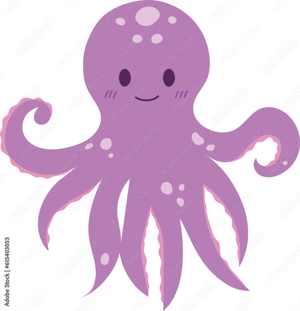 Octopus Tropical Underwater Cartoon Funny Colorful Illustration Graphic Element Art Card Octopus Tropical Underwater Cartoon Funny Colorful Illustration Graphic Element Art Card