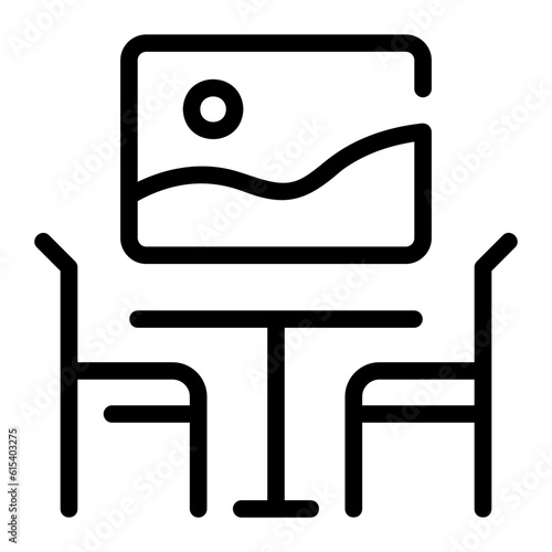 dinning room line icon