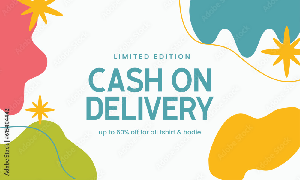 Cash On Delivery social media post promoted. vector design