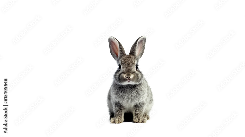 Fototapeta premium bunny rabbit isolated on white background png , generative ai 