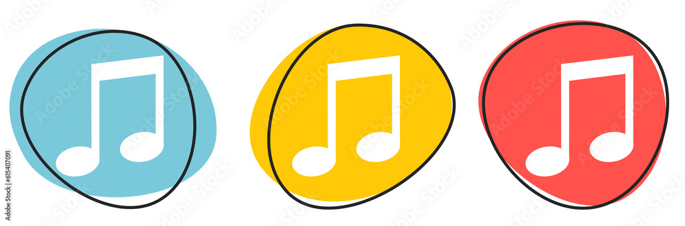 Button Banner für Website oder Business: Musik, Noten oder Lied Button Banner für Website oder Business: Musik, Noten oder Lied