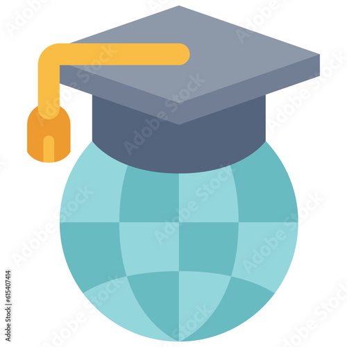 global education flat icon