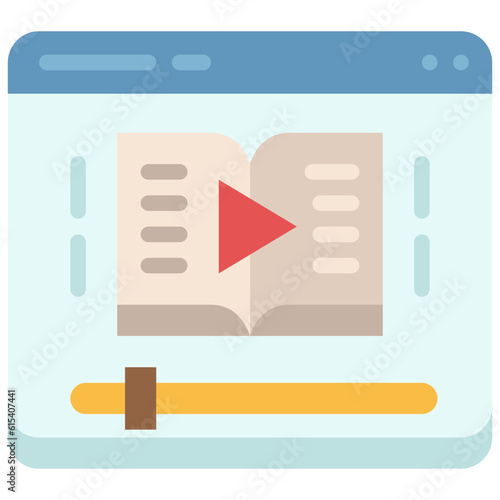 audiobook flat icon