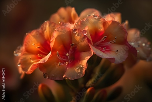 Close up Photo of Adenium obesum var socotranum. Created with Generative AI Technology photo