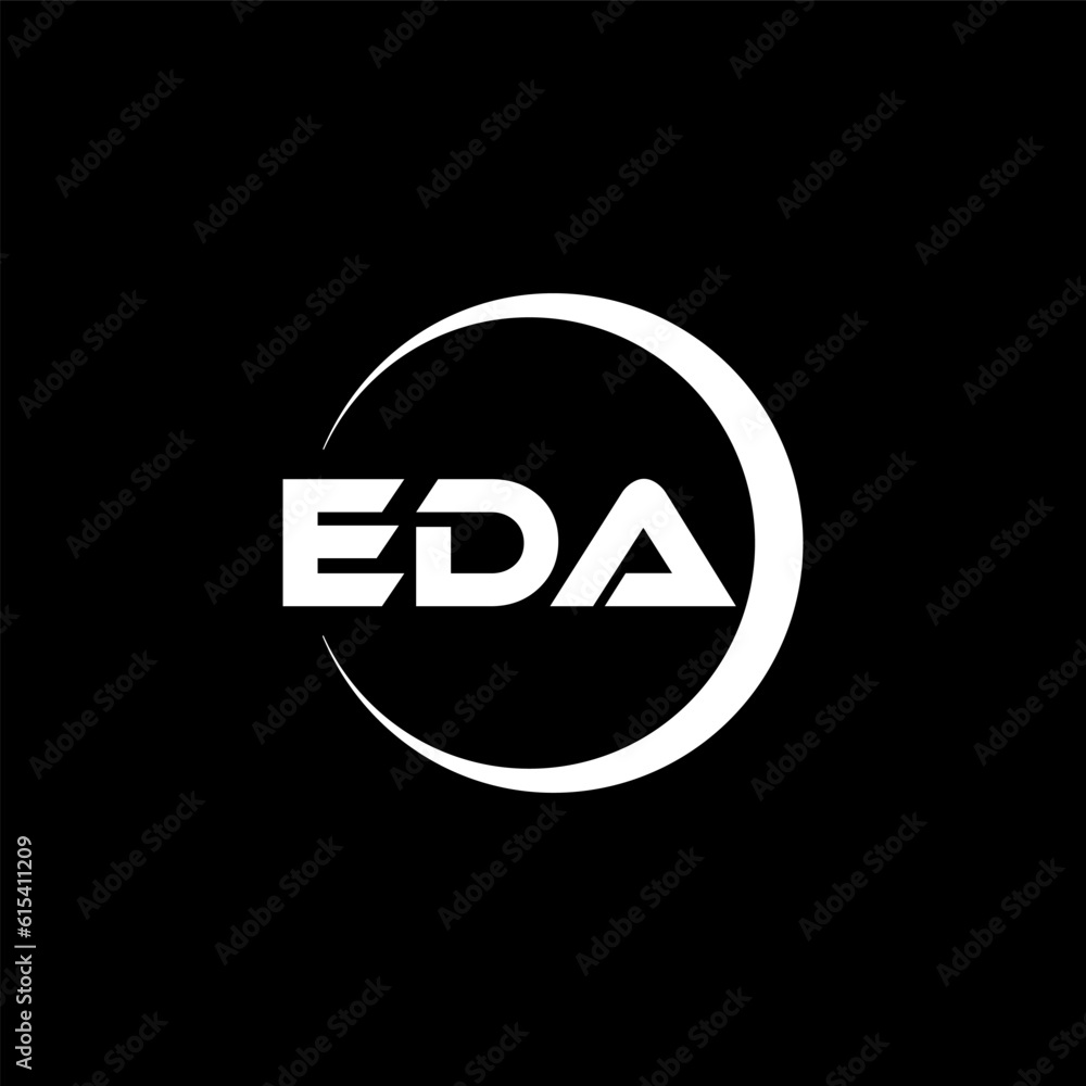 EDA letter logo design with black background in illustrator, cube logo, vector logo, modern alphabet font overlap style. calligraphy designs for logo, Poster, Invitation, etc. EDA letter logo design with black background in illustrator, cube logo, vector logo, modern alphabet font overlap style. calligraphy designs for logo, Poster, Invitation, etc.