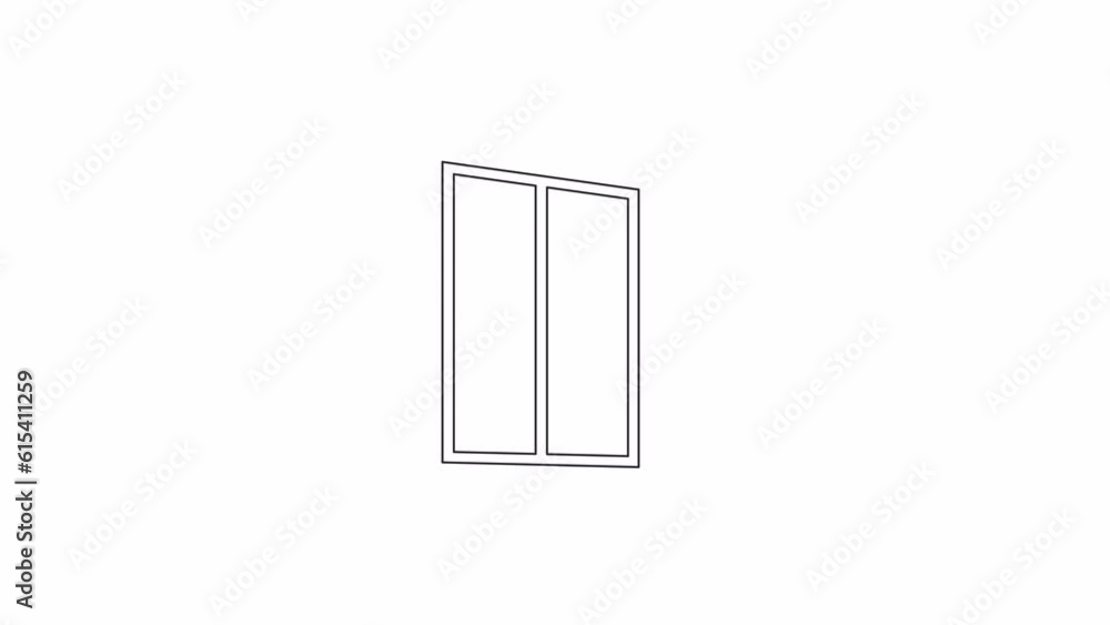 Blink light in window bw animation. Black and white thin line icon 4K video for web design. Outside house night isolated monochromatic flat object animation with alpha channel transparency Blink light in window bw animation. Black and white thin line icon 4K video for web design. Outside house night isolated monochromatic flat object animation with alpha channel transparency