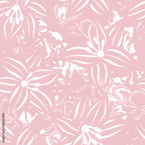 Pastels Floral Seamless Pattern Design Background