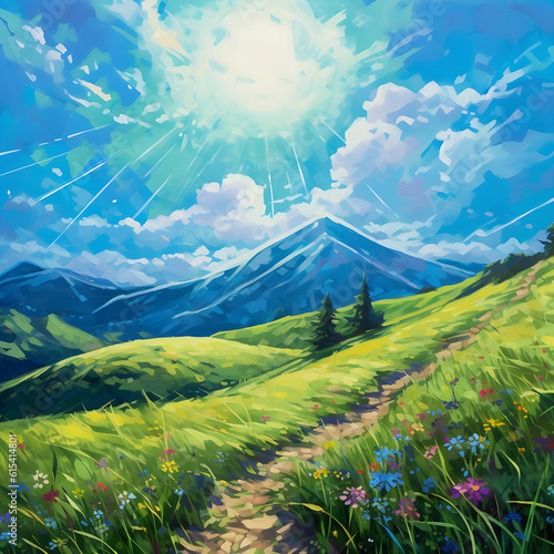 landscape in the mountains