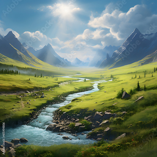 river in the mountains