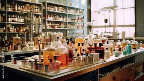 Wallpaper Mural Innovation in Beauty: Cosmetics Laboratory made with Generative AI Torontodigital.ca