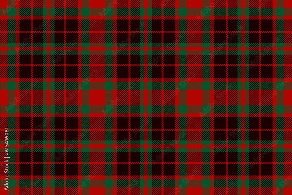 Obraz premium Plaid background, check seamless pattern in red. Vector fabric texture for textile print, wrapping paper, gift card or wallpaper.