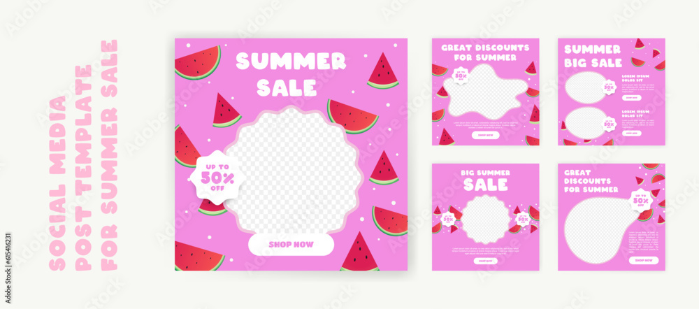 Summer Sale promotion banner for advertising marketing on social media, websites and online marketplaces