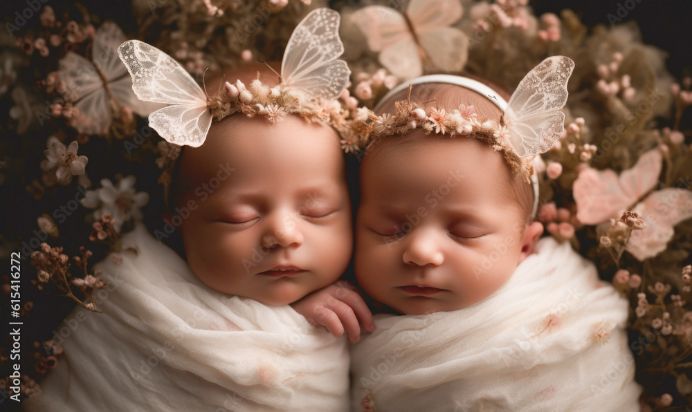 Fototapeta premium tender, delicate baby pictures that capture the innocence and beauty of the little ones. AI GENERATIVE