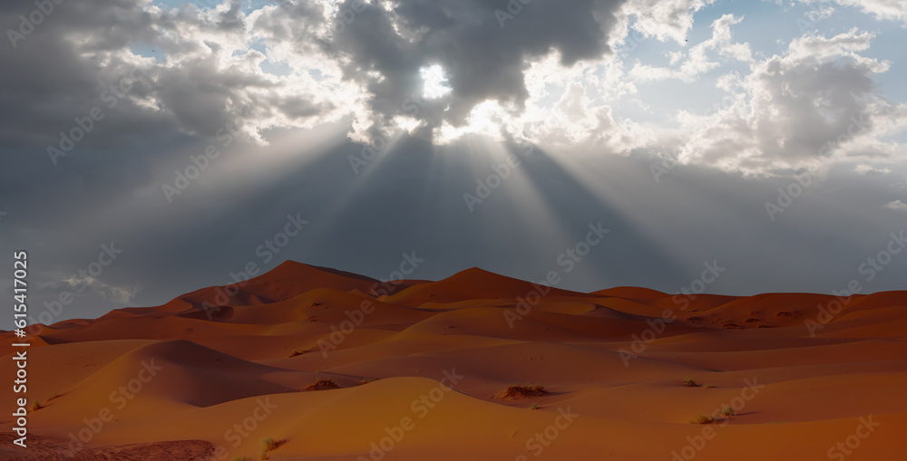 Sand dunes in the Sahara Desert, Merzouga, Morocco - Orange dunes in the desert of Morocco - Sahara desert, Morocco Sand dunes in the Sahara Desert, Merzouga, Morocco - Orange dunes in the desert of Morocco - Sahara desert, Morocco