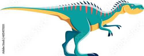 Cartoon dinosaur, Dubreuillosaurus or Jurassic dino character, vector funny reptile. Kid comic toy of Dubreuillosaurus dinosaur from extinct prehistoric monster for kids dinosaurs collection