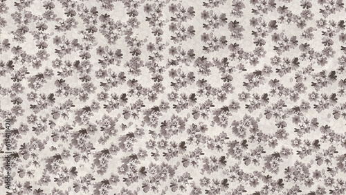 wallpaper pattern of spring cherry blossoms monocrome