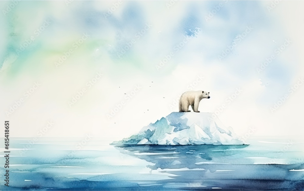 Naklejka premium Polar bear in the region.