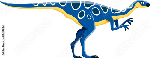 Cartoon Hypsilophodon dinosaur character or dino extinct species, vector Jurassic animal. Funny cute Hypsilophodon dinosaur for kids Jurassic Park game or paleontology cartoon character