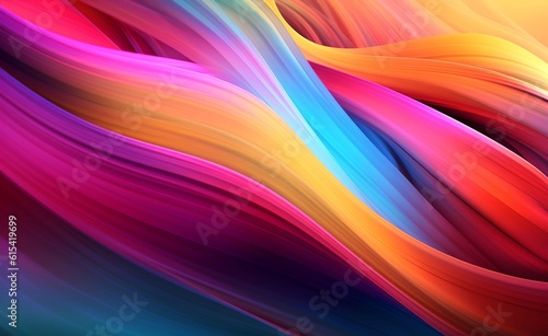 Experimental Palette Background. Dynamic Abstract Pattern. Vibrant Color Waves. Generative AI.