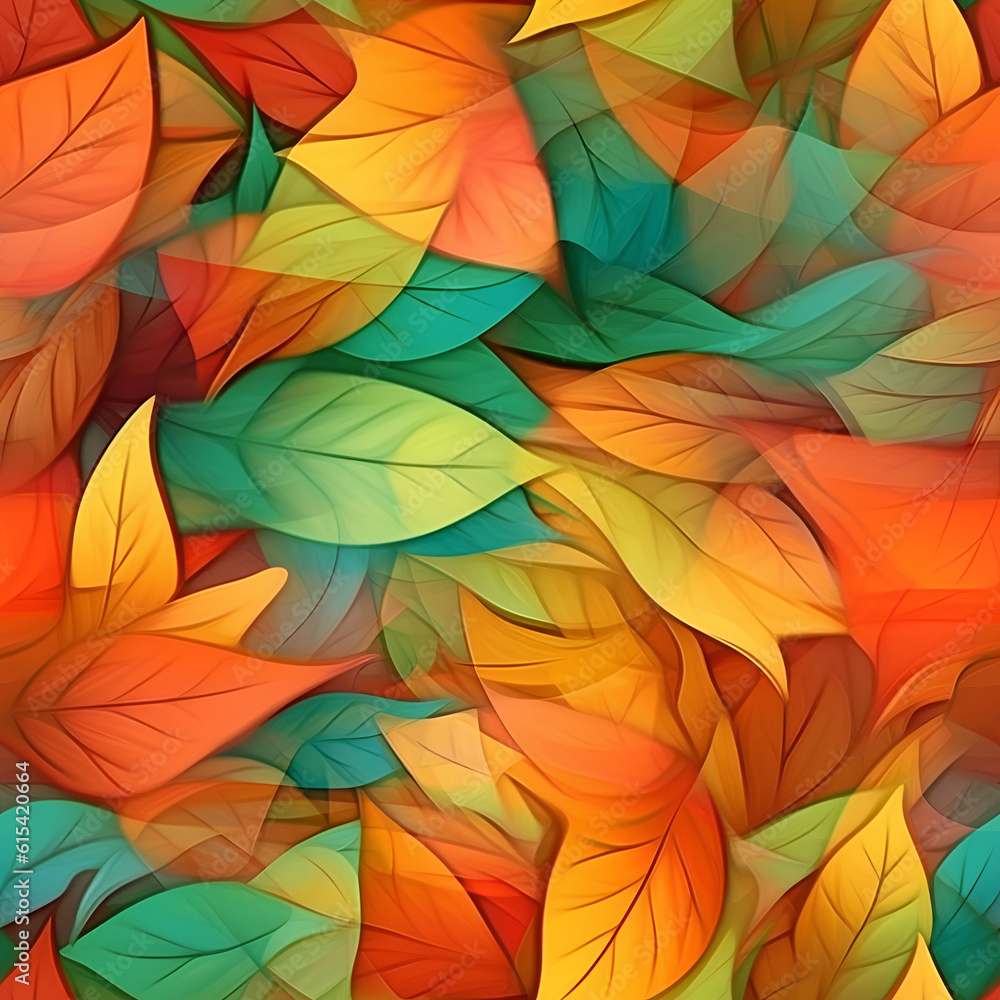 Pattern yellow orang ,leaf,AI generated Pattern yellow orang ,leaf,AI generated