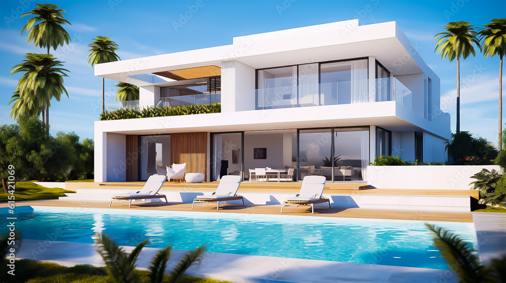 Fototapeta premium swimming pool in resort