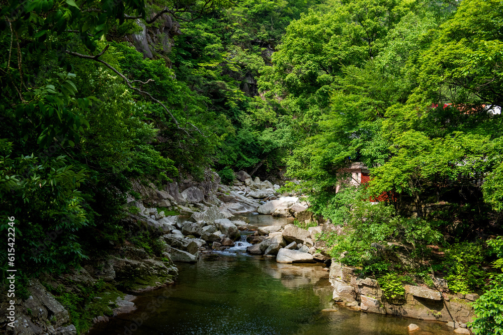 The beautiful deep valley fall landscape. The beautiful deep valley fall landscape.