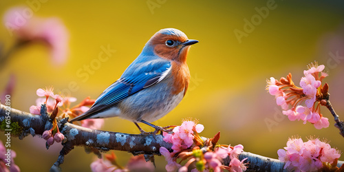 "Sparrow Delight: A Beautiful Morning with a Feathered Friend Perched on a Tree Branch" © safia