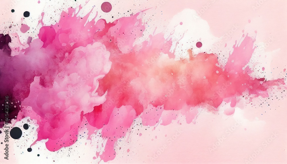 Abstract soft pink watercolor paint texture, ink art pattern backdrop
